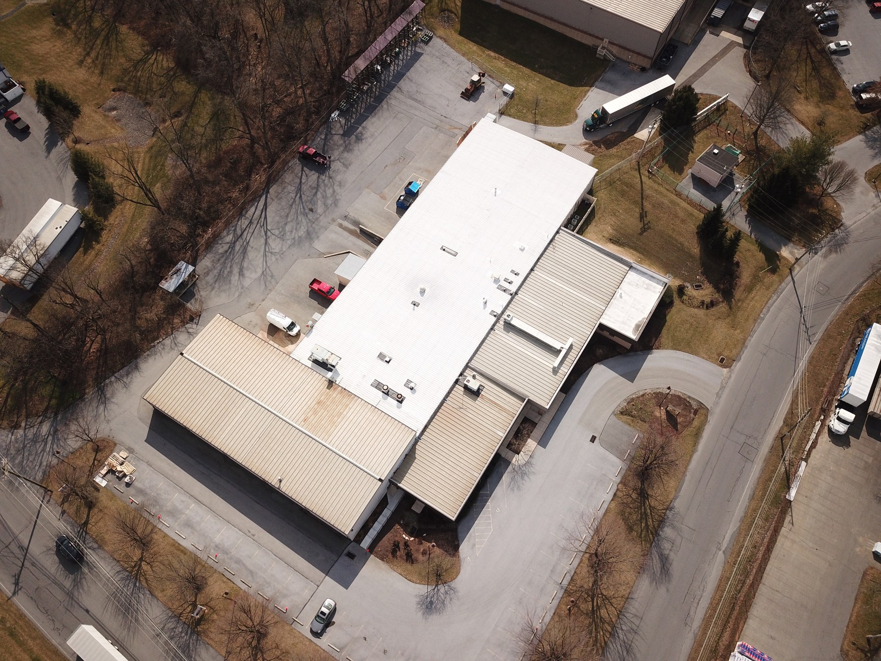 Aerial view of the American Door Products facility in Blandon Pennsylvania