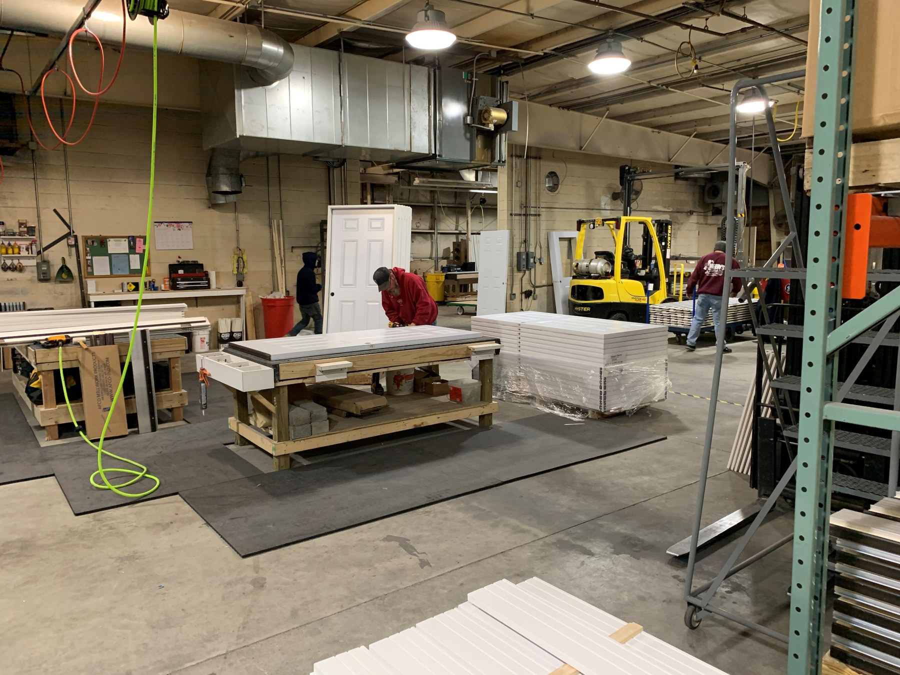 American Door workshop and door assembly area
