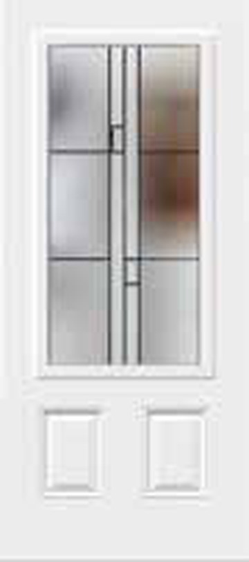 Aspire decorative door glass with black caming
